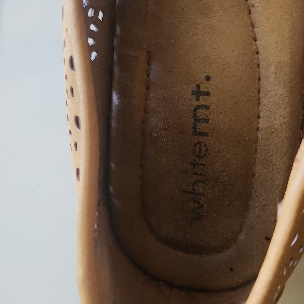 White Mountain Perforated Golden Mustard Brown Sz 9 1/2M Flats - Picture 4 of 11